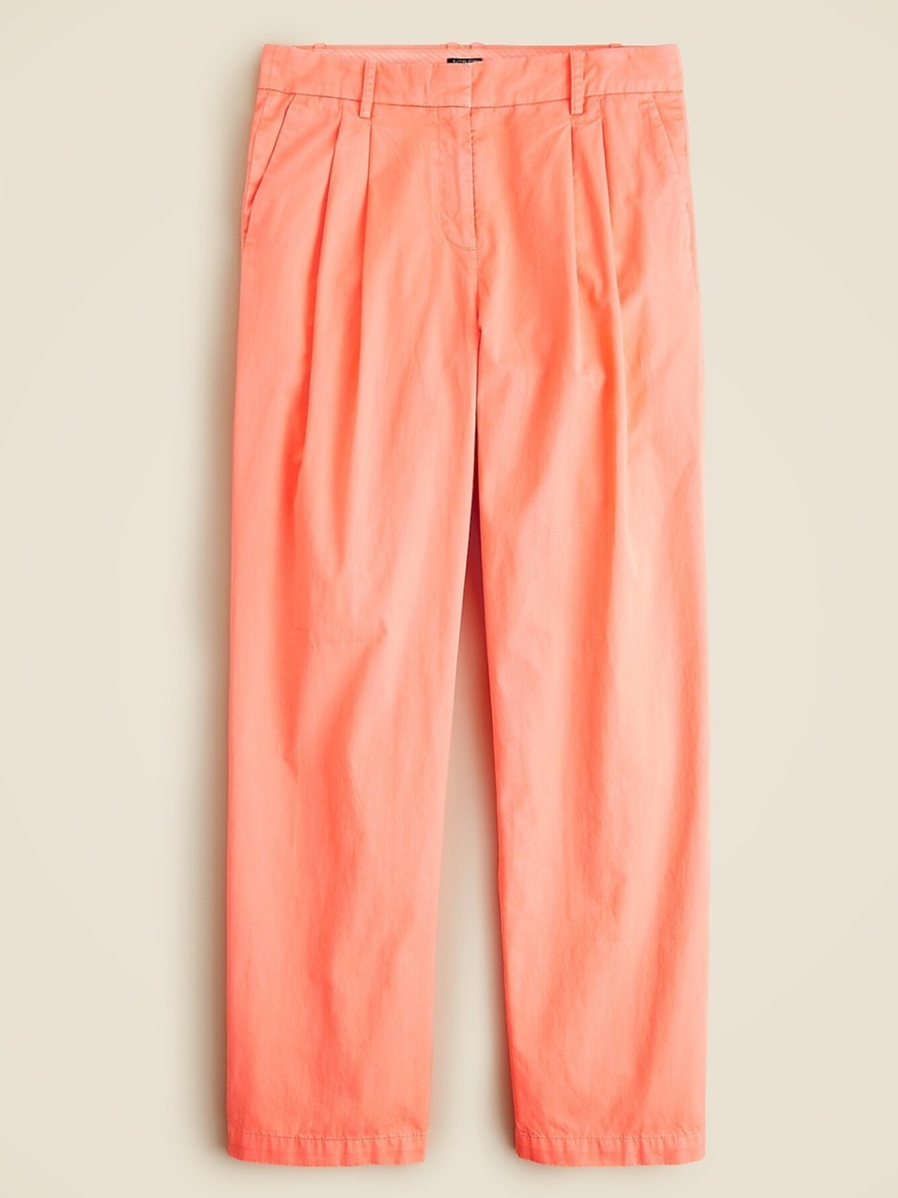 J. Crew Wide-leg Essential Pants in Cotton Poplin Brilliant Peony